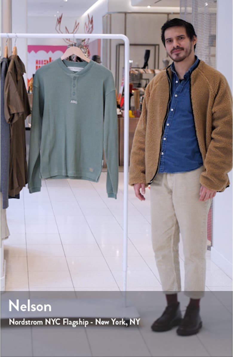 Abc. 123. Waffle Knit Henley, sales video thumbnail