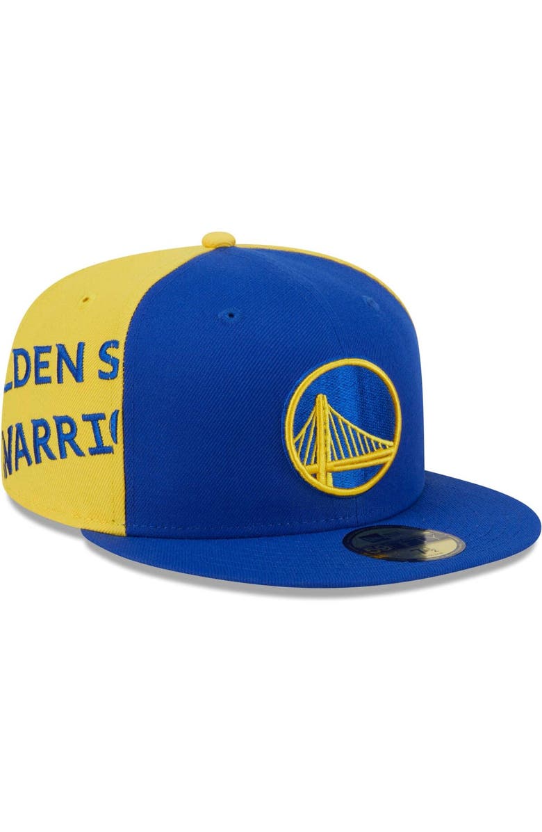 New Era Men's New Era Royal/Gold Golden State Warriors Gameday Wordmark 59FIFTY Fitted Hat, Alternate, color, Royal