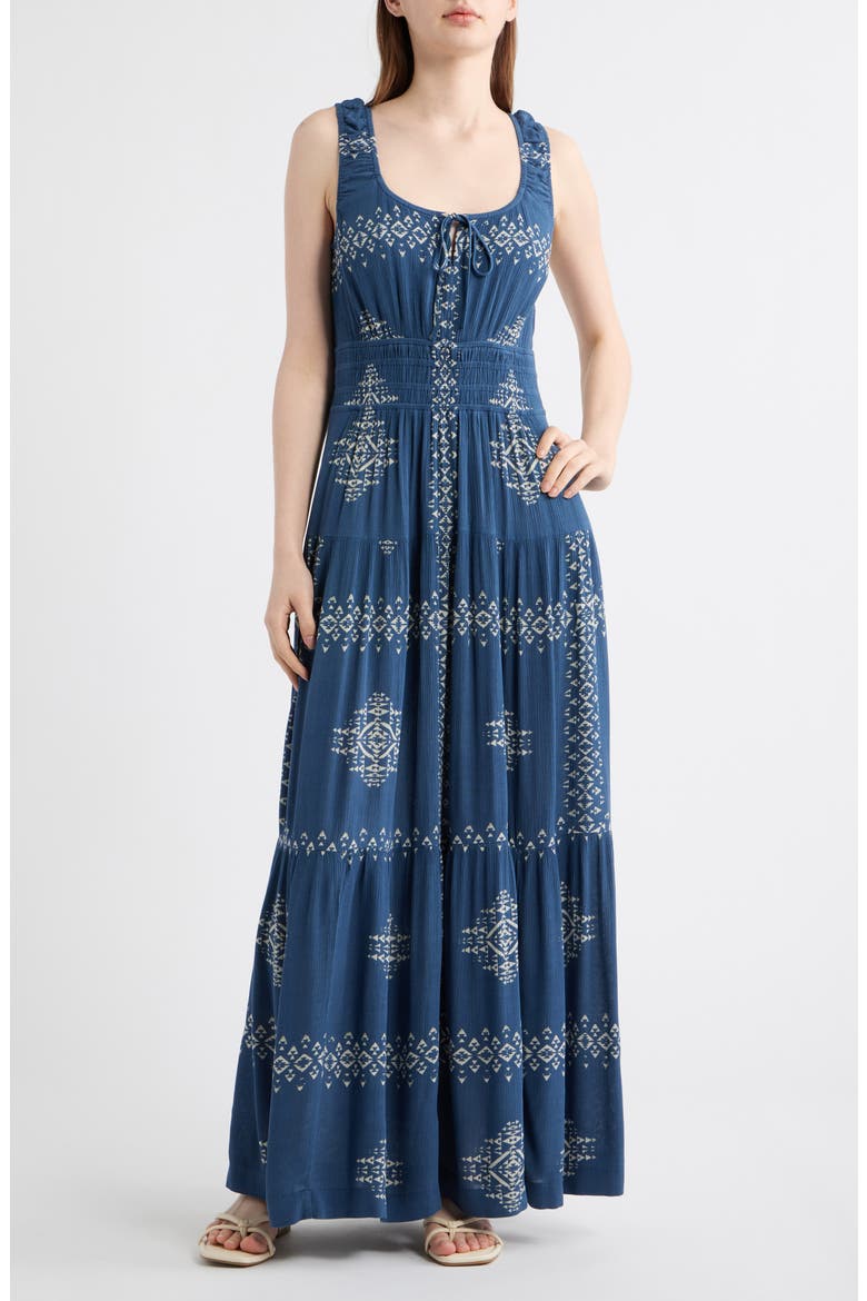 Brooklyn Sleeveless Maxi Dress, Main, color, NAVY