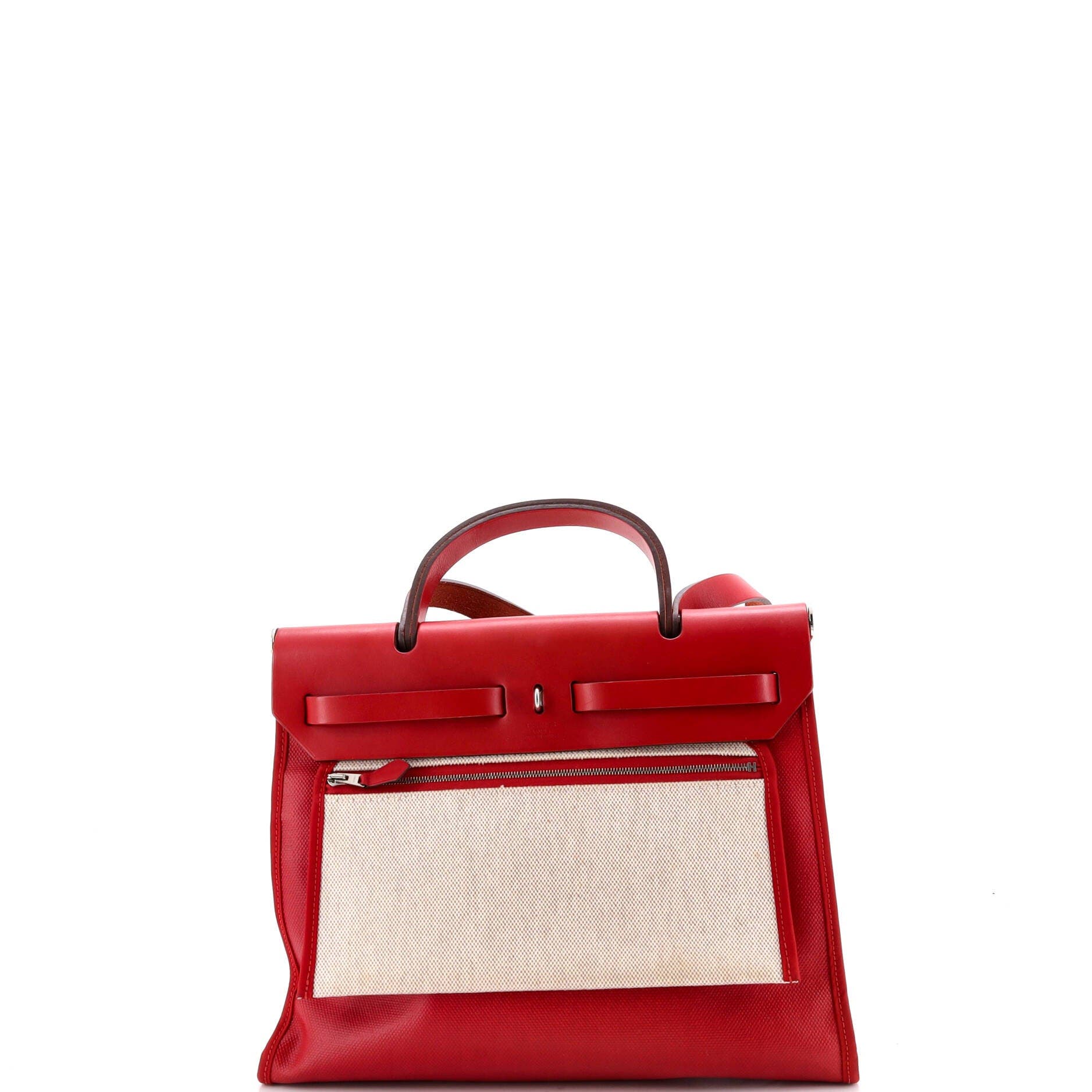 Herbag Zip Berline Vache Canvas and Leather 31, Alternate, color, Red