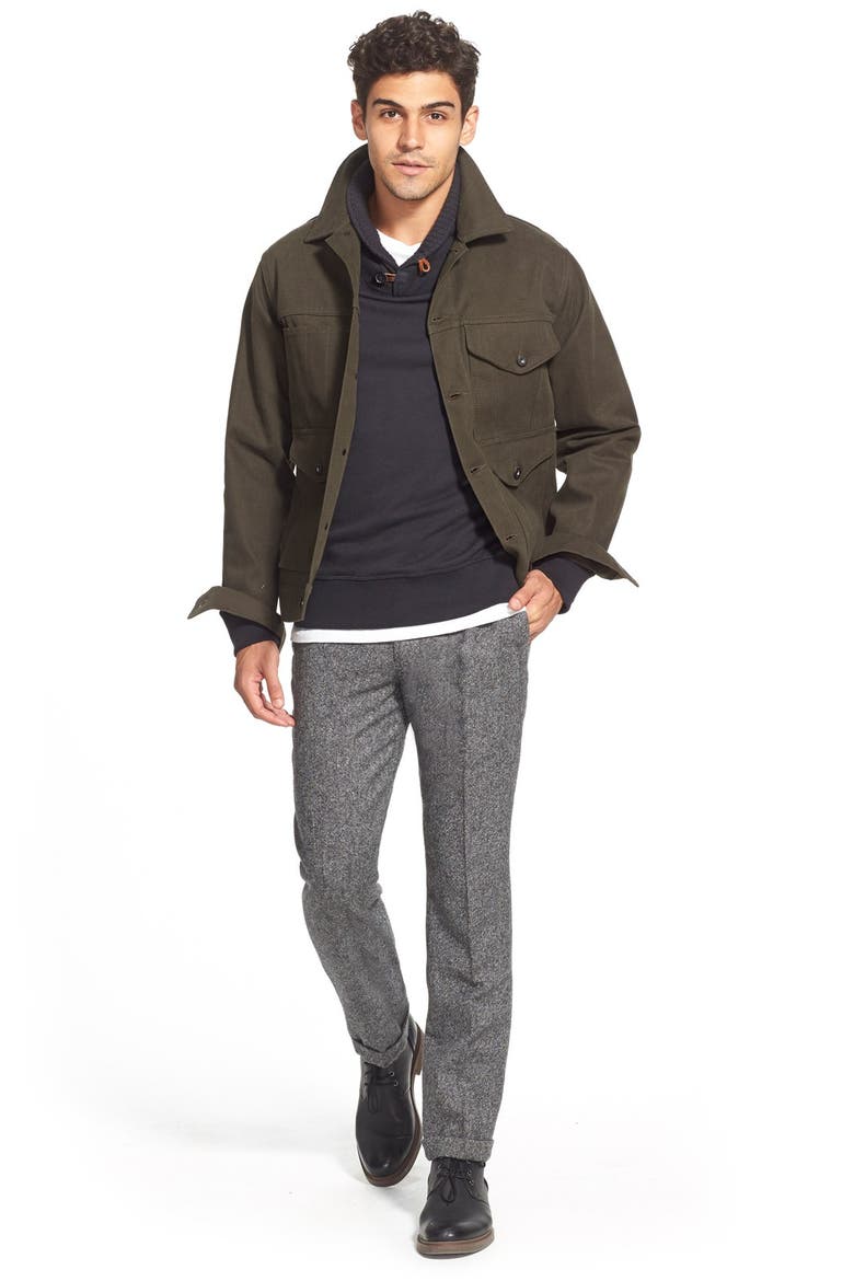 'Shiloh' Shawl Collar Pullover Sweater, Alternate, color, BLACK