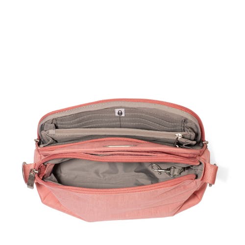 Baggallini Coastal Flip Lock Crossbody Bag In Terracotta