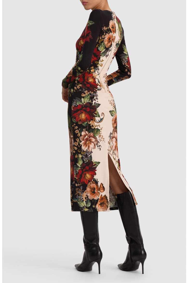Delora Floral Midi Dress, Alternate, color, FLORAL RADIANCE
