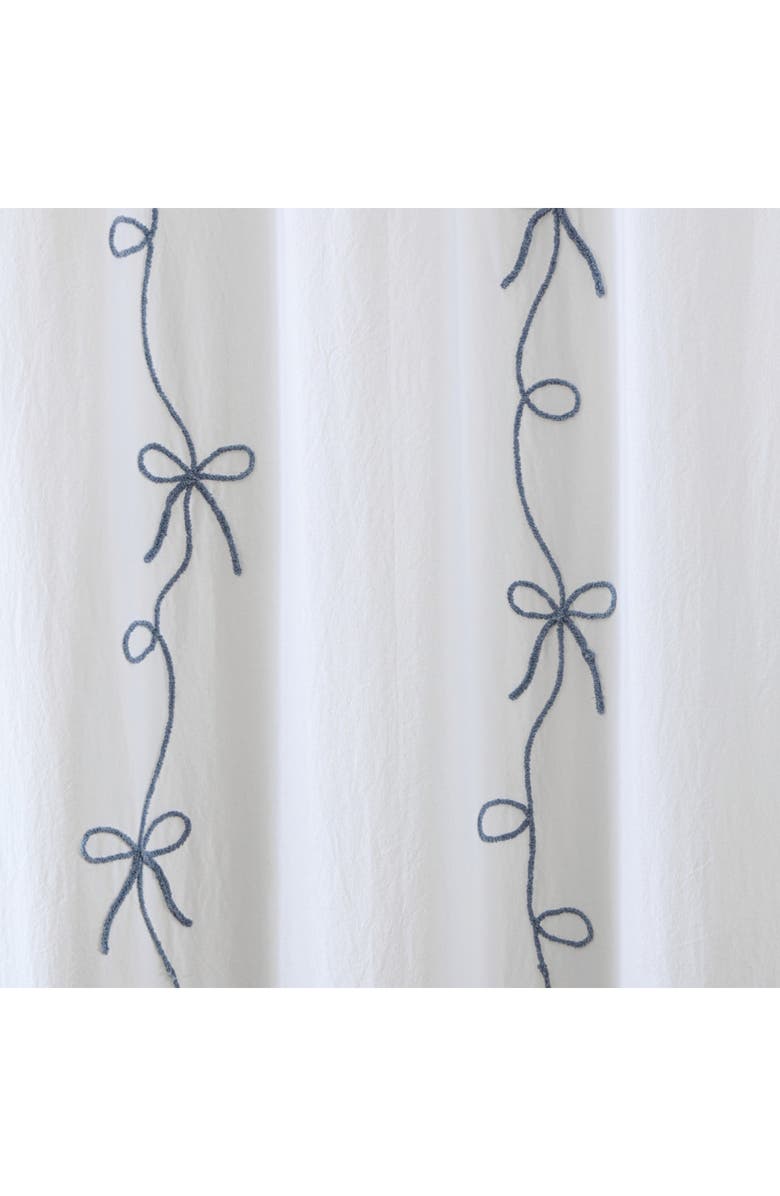 Peri Home Sasha Bows Shower Curtain, Alternate, color, Blue