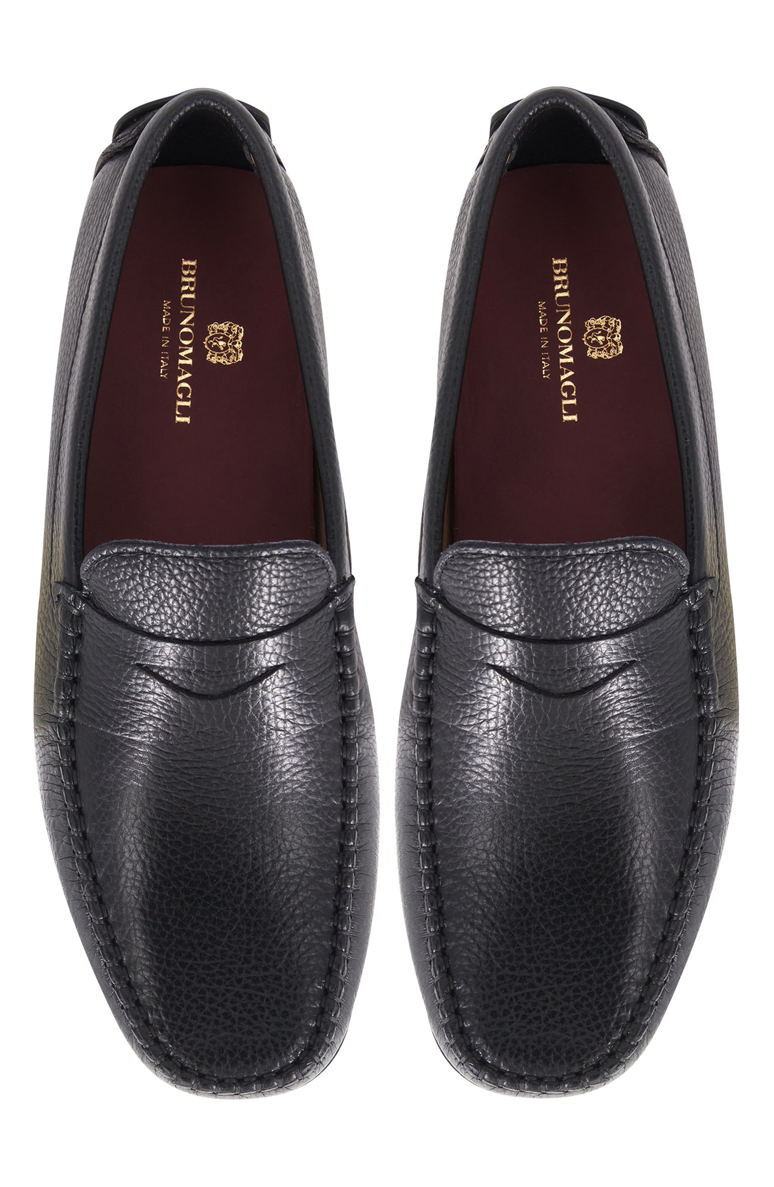 Bruno Magli Taranto Penny Loafer, Alternate, color, Black Tumbled