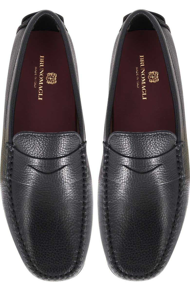 Bruno Magli Taranto Penny Loafer, Alternate, color, Black Tumbled
