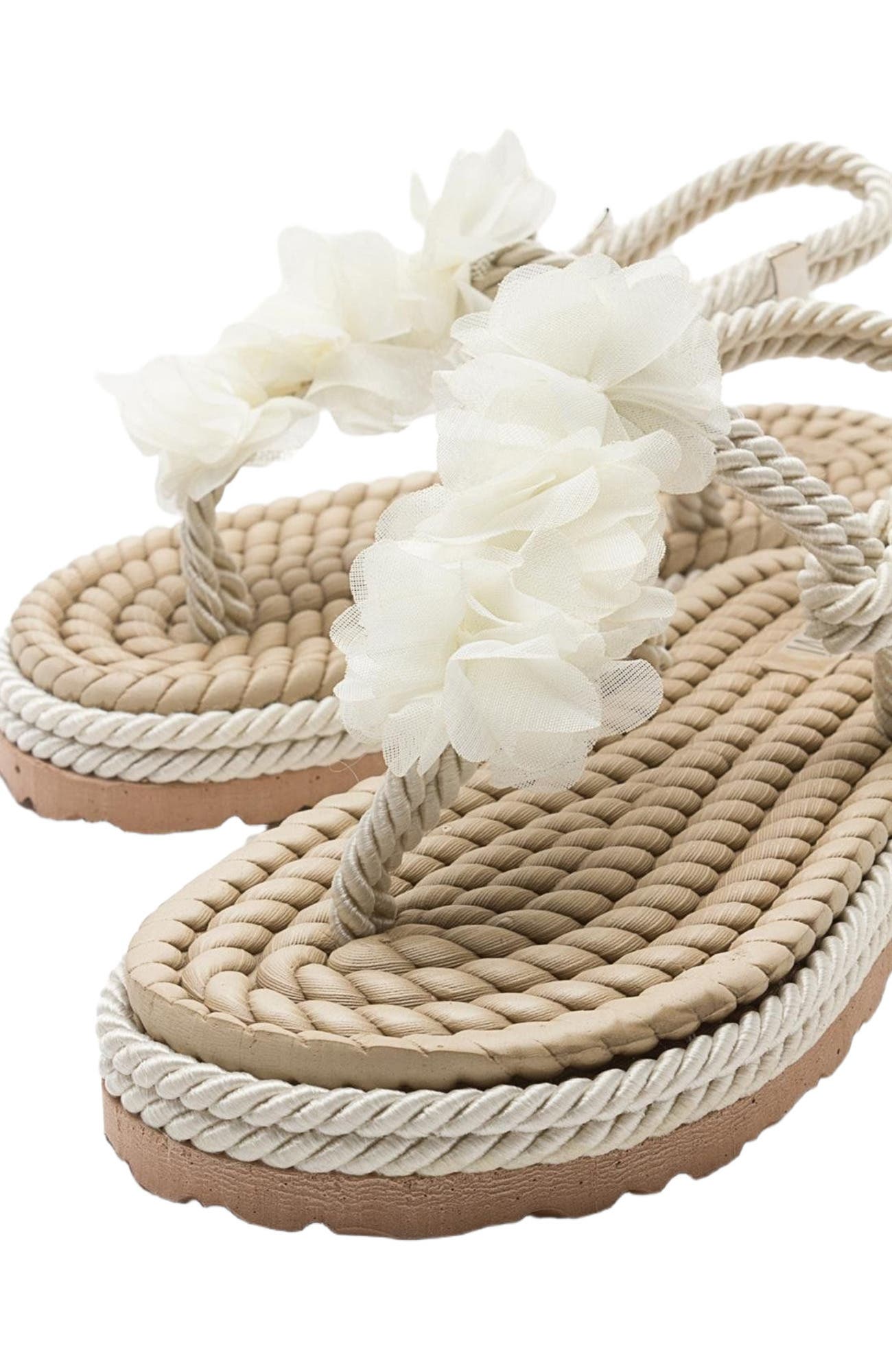 SANTRA Lace-Up Thong Sandals, Alternate, color, Beige Faux Leather