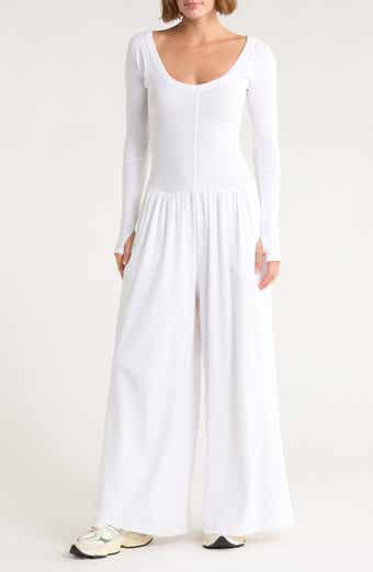 Free People FP Movement Hot Shot Wide Leg Long Sleeve Jumpsuit