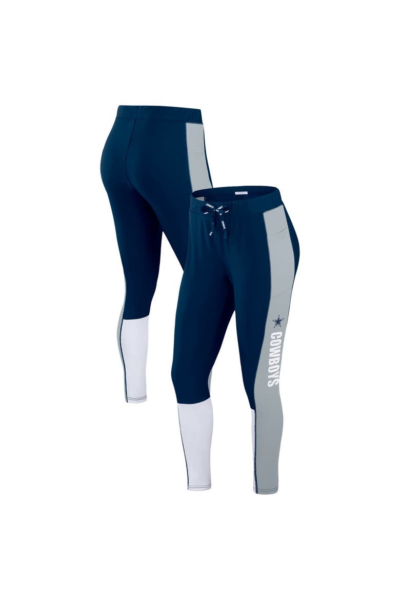 Women's WEAR by Erin Andrews Navy Dallas Cowboys Color-Block Leggings, Main, color, Navy
