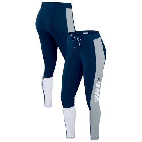 Wear By Erin Andrews Navy Dallas Cowboys Color-block Leggings In Blue