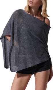 PacSun Amaris Sequin One Shoulder Poncho