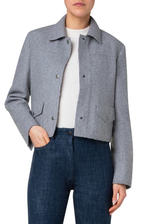 Felted Wool Blend Short Jacket