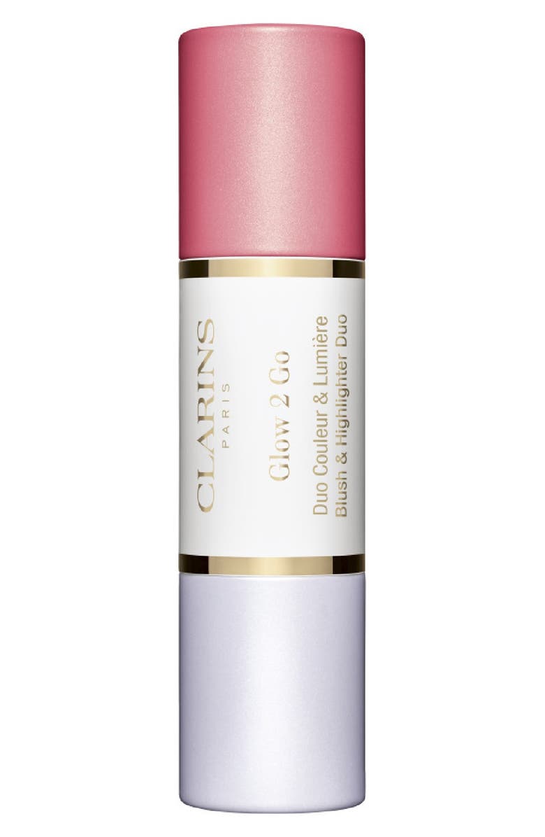 Clarins Glow 2 Go 2-in-1 Blush & Highlighter, Main, color, 