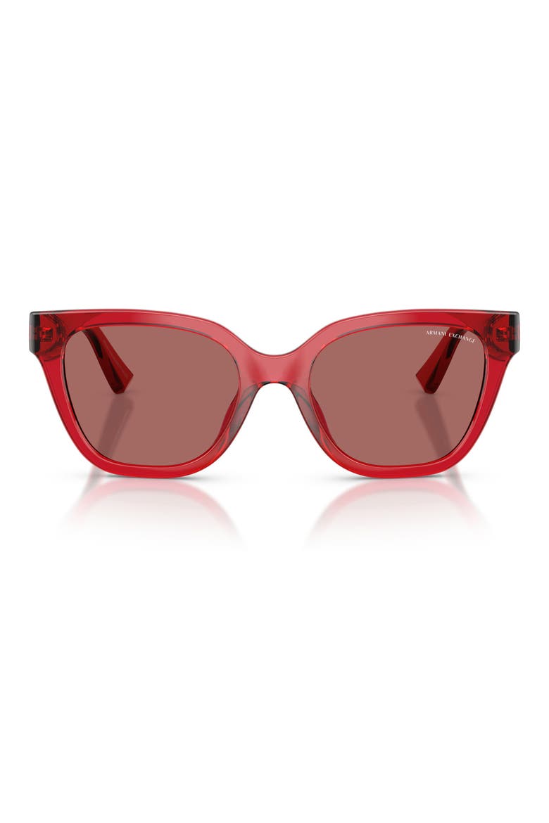 53mm Cat Eye Sunglasses, Main, color, SHINY CHERRY / VIOLET
