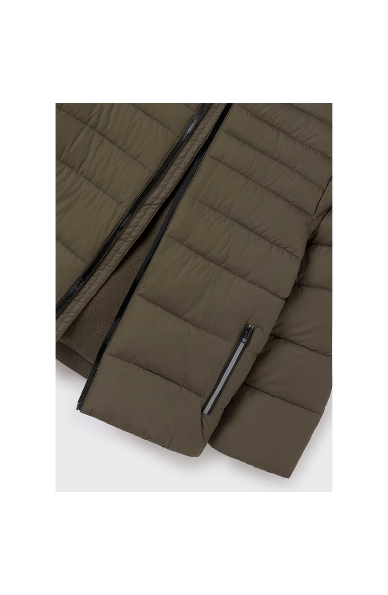 Mayoral Quilted Coat With Reflective Details, Alternate, color, Grey