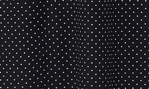 Ralph Lauren Lauren  Dot Print Strappy Ballet Nightgown In Black
