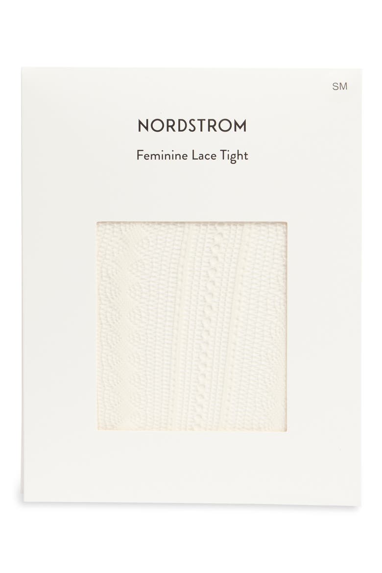 Feminine Lace Tights, Alternate, color, IVORY SWEET