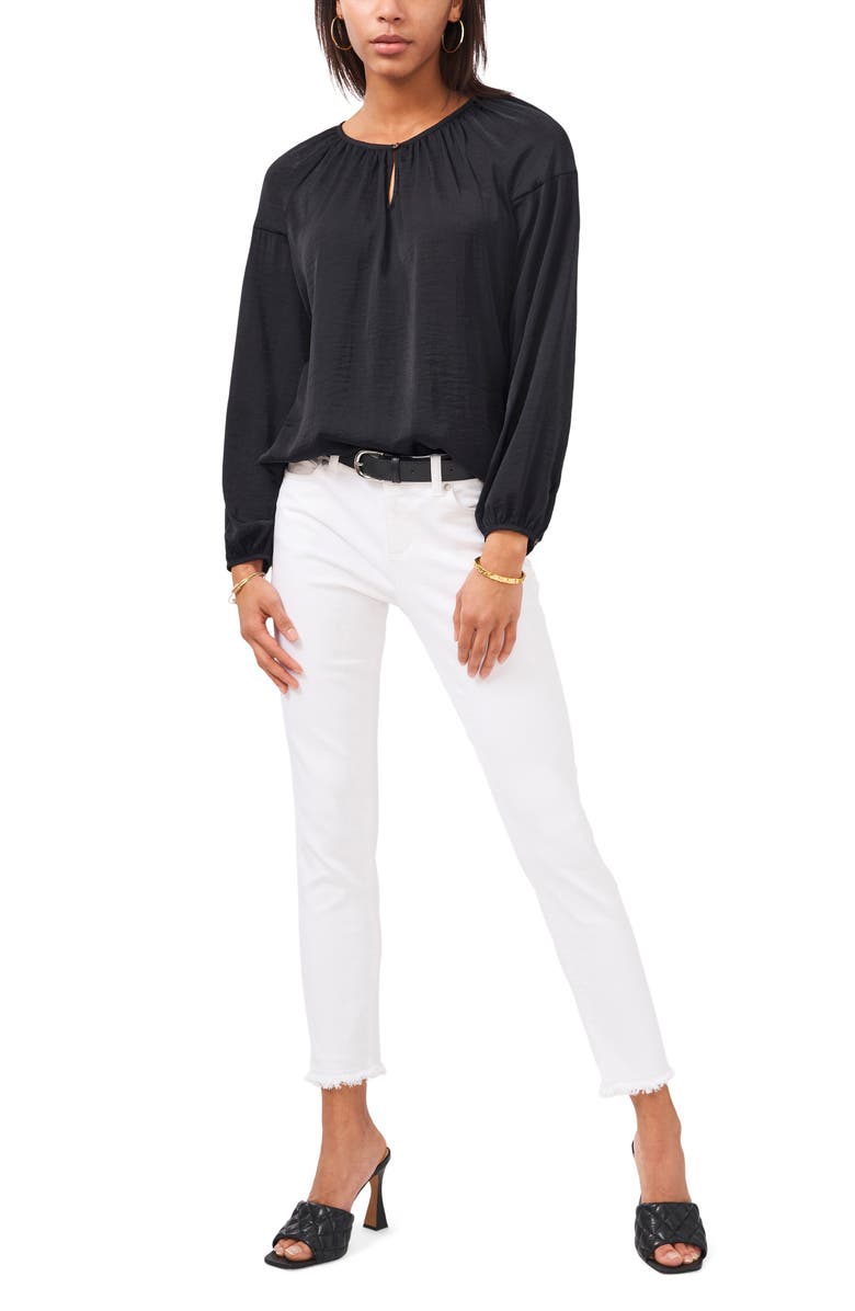 Vince Camuto Hammered Satin Blouse, Alternate, color, 