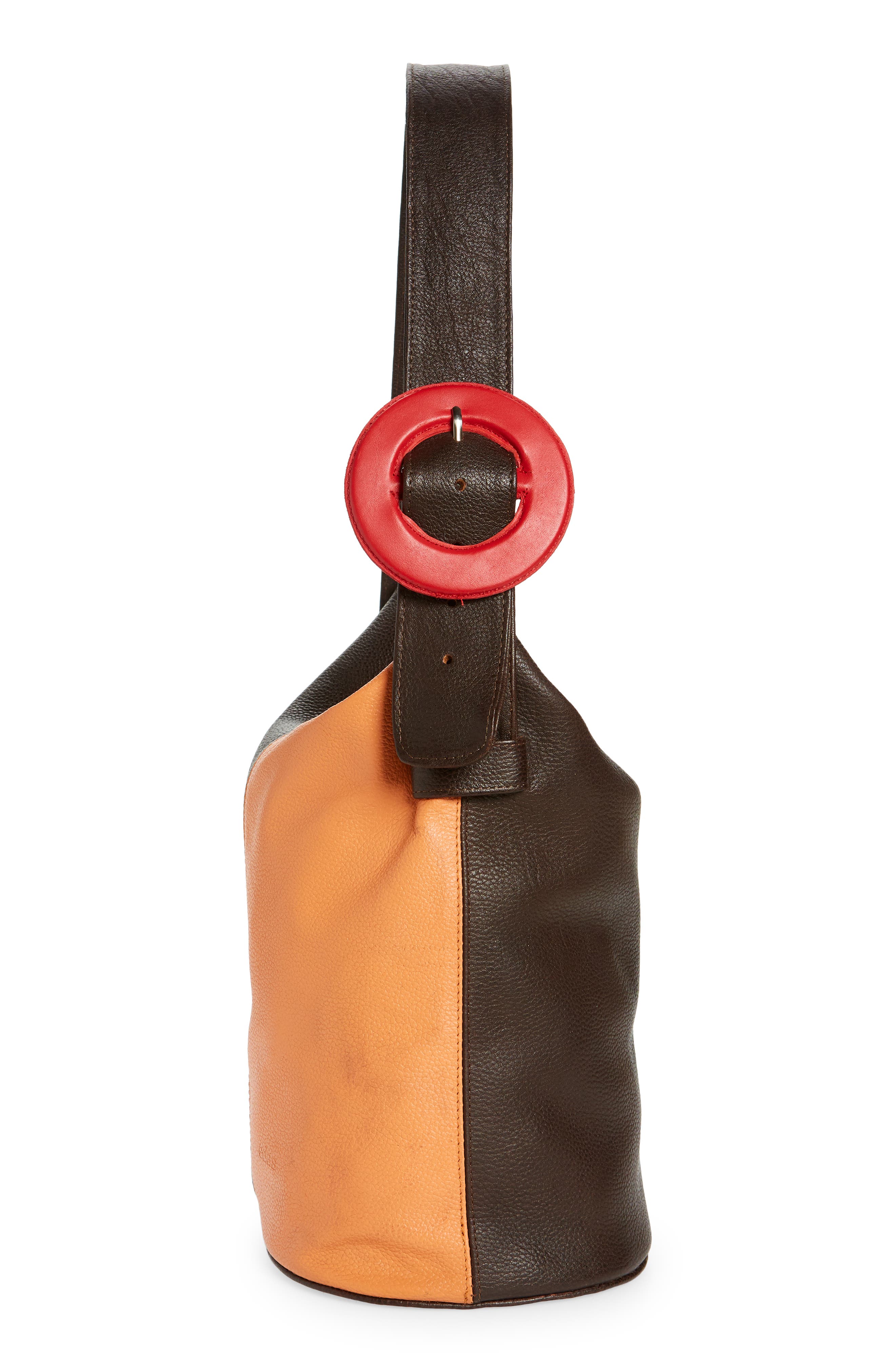 EDAS x Mexico Cynthia Colorblock Leather Bucket Bag, Alternate, color, 