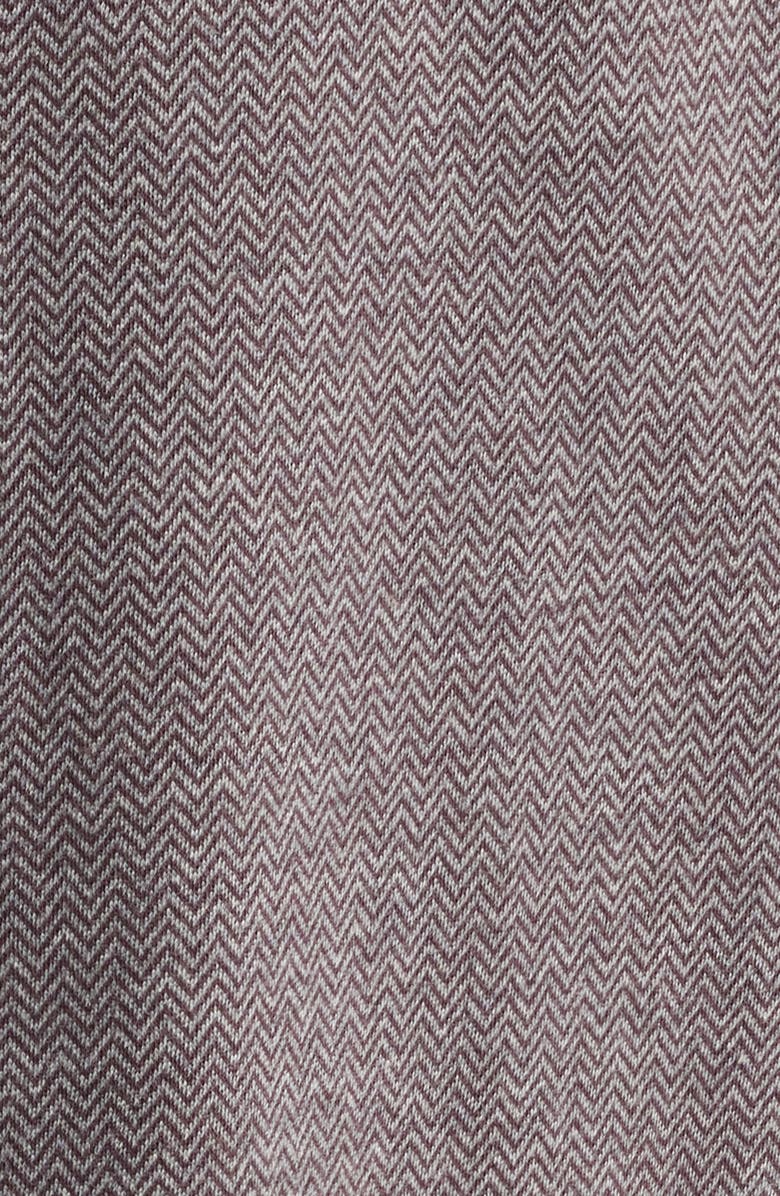 Robert Barakett Shearwood Herringbone Knit Button-Up Shirt, Alternate, color, Port