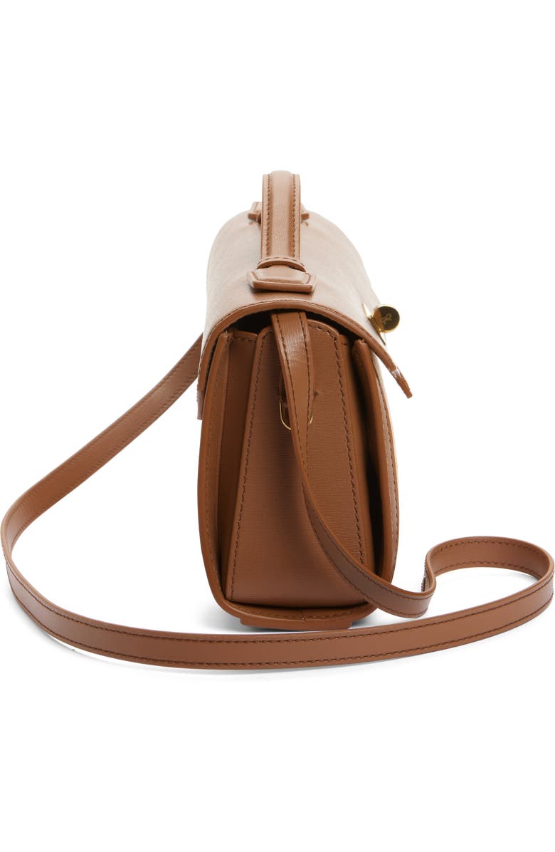 Anya Hindmarch Mortimer Raffia & Leather Clutch, Alternate, color, Pecan