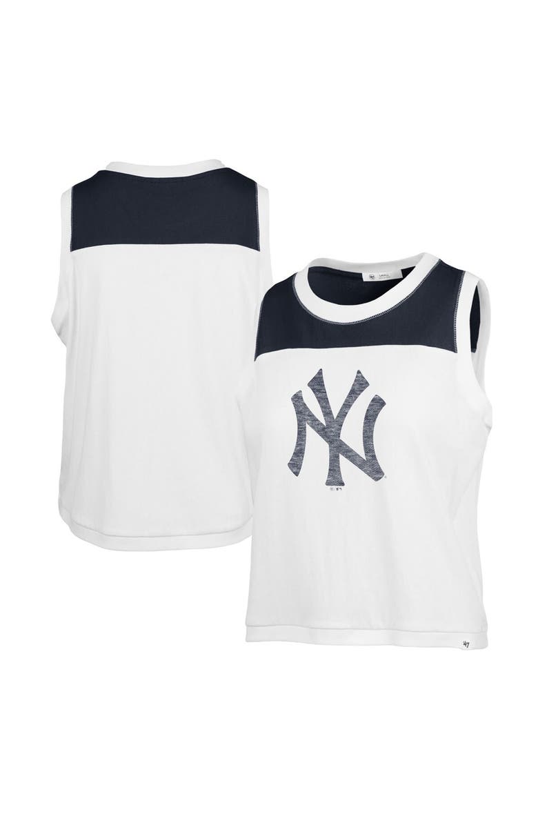 '47 Women's '47 White New York Yankees Premier Zoey Waist Length Tank Top, Alternate, color, 