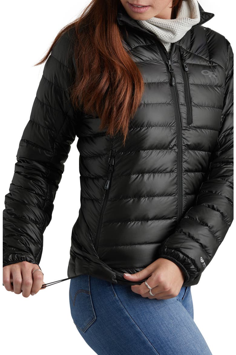 Helium Water Repellent 800 Fill Down Jacket, Main, color, BLACK