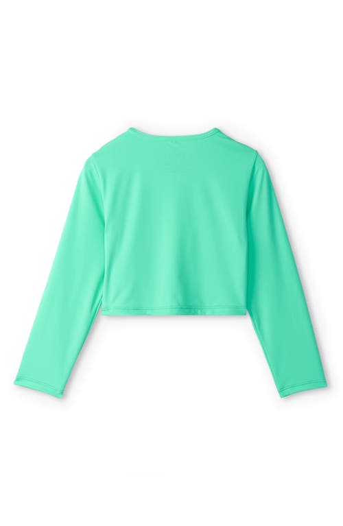Hatley Kids' Painted Seahorse Long Sleeve Rashguard In Biscay Green