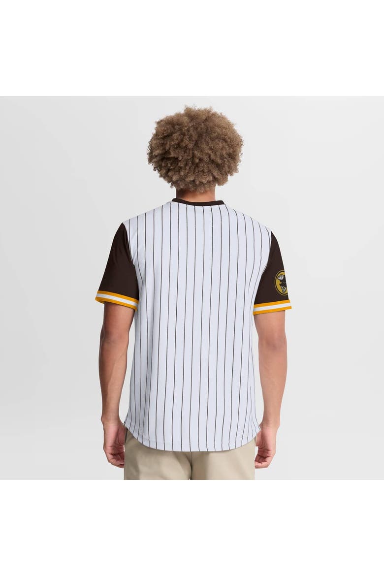 Men's Fanatics White/Brown San Diego Padres Pinstripe Walk Off Shirt, Alternate, color, White