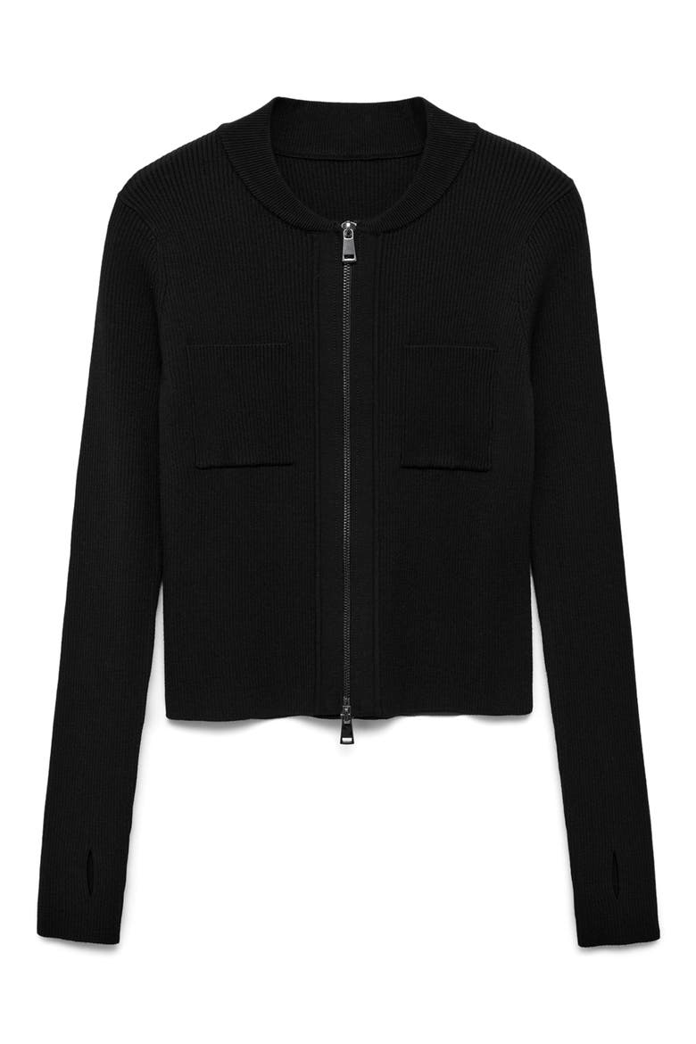 Silunia Knit Jacket, Alternate, color, BLACK