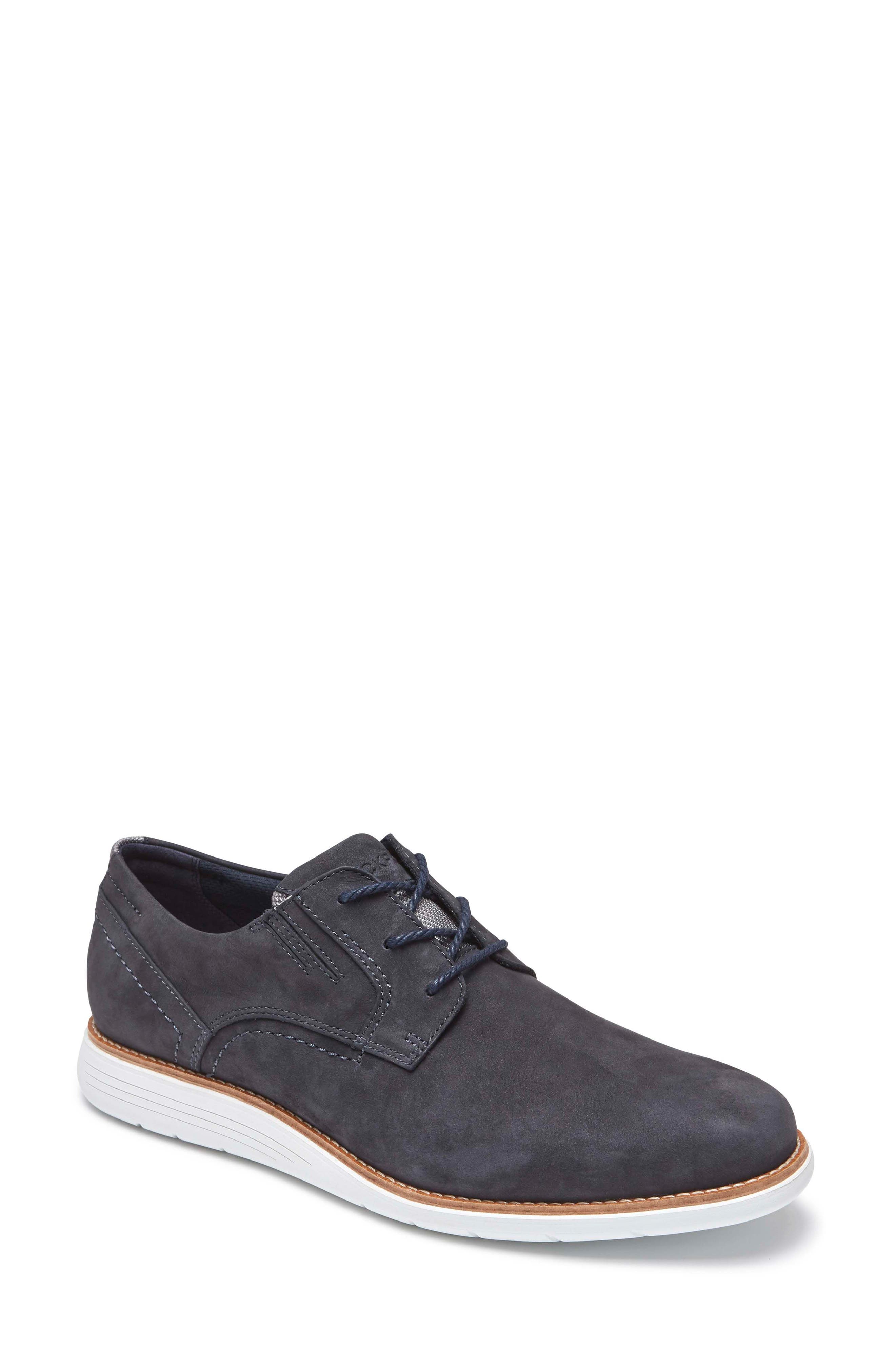 Total Motion Sport Plain Toe Derby, Main, color, NEW DRESS BLUE NUBUCK