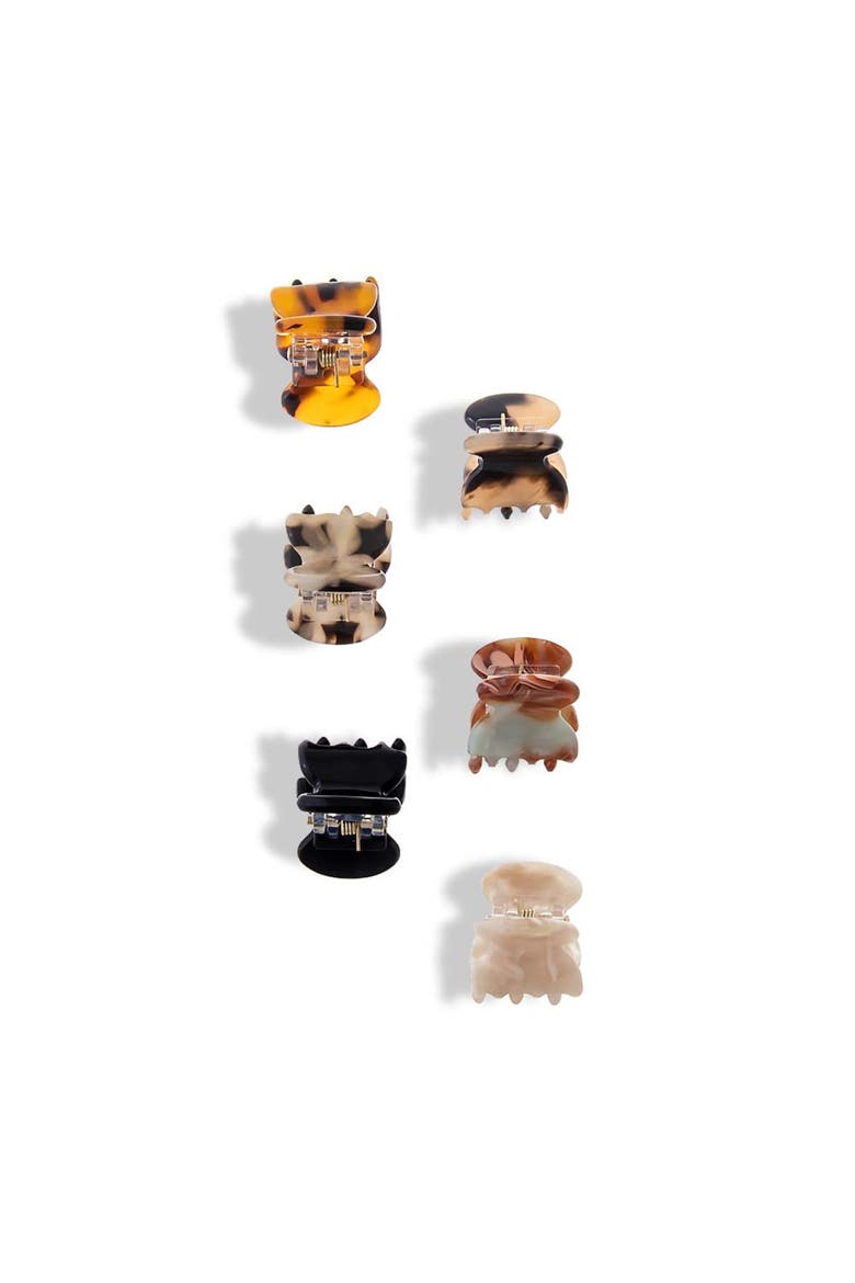 Everyday Neutral Mini Claw Clip Set, Main, color, Black & Tortoise