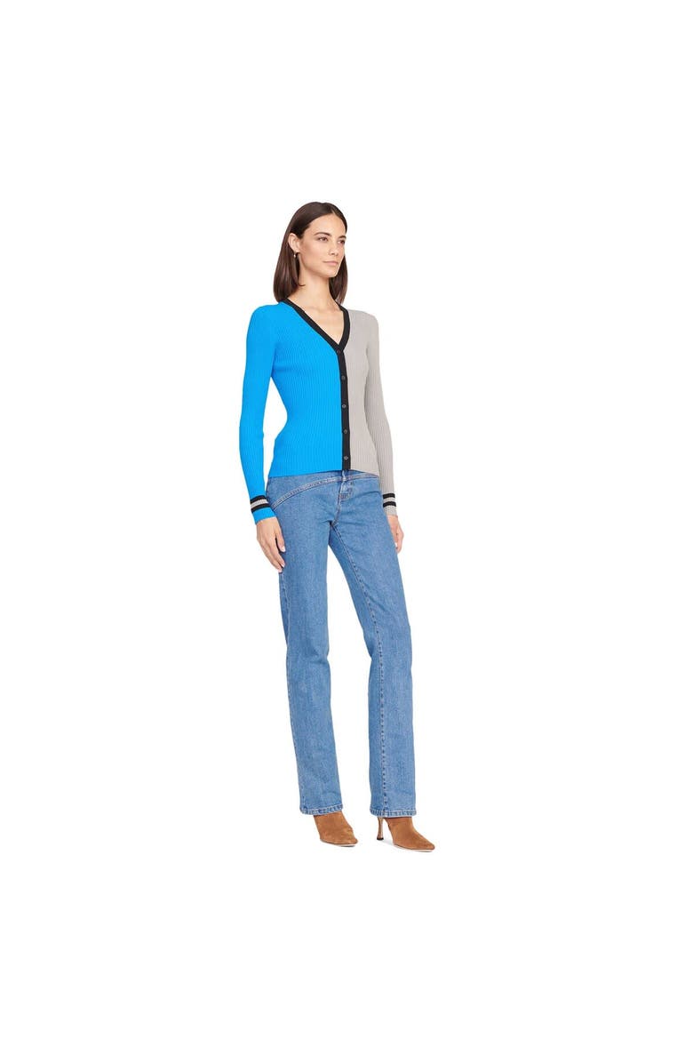 STAUD Women's STAUD Blue/Silver Detroit Lions Cargo Sweater, Alternate, color,