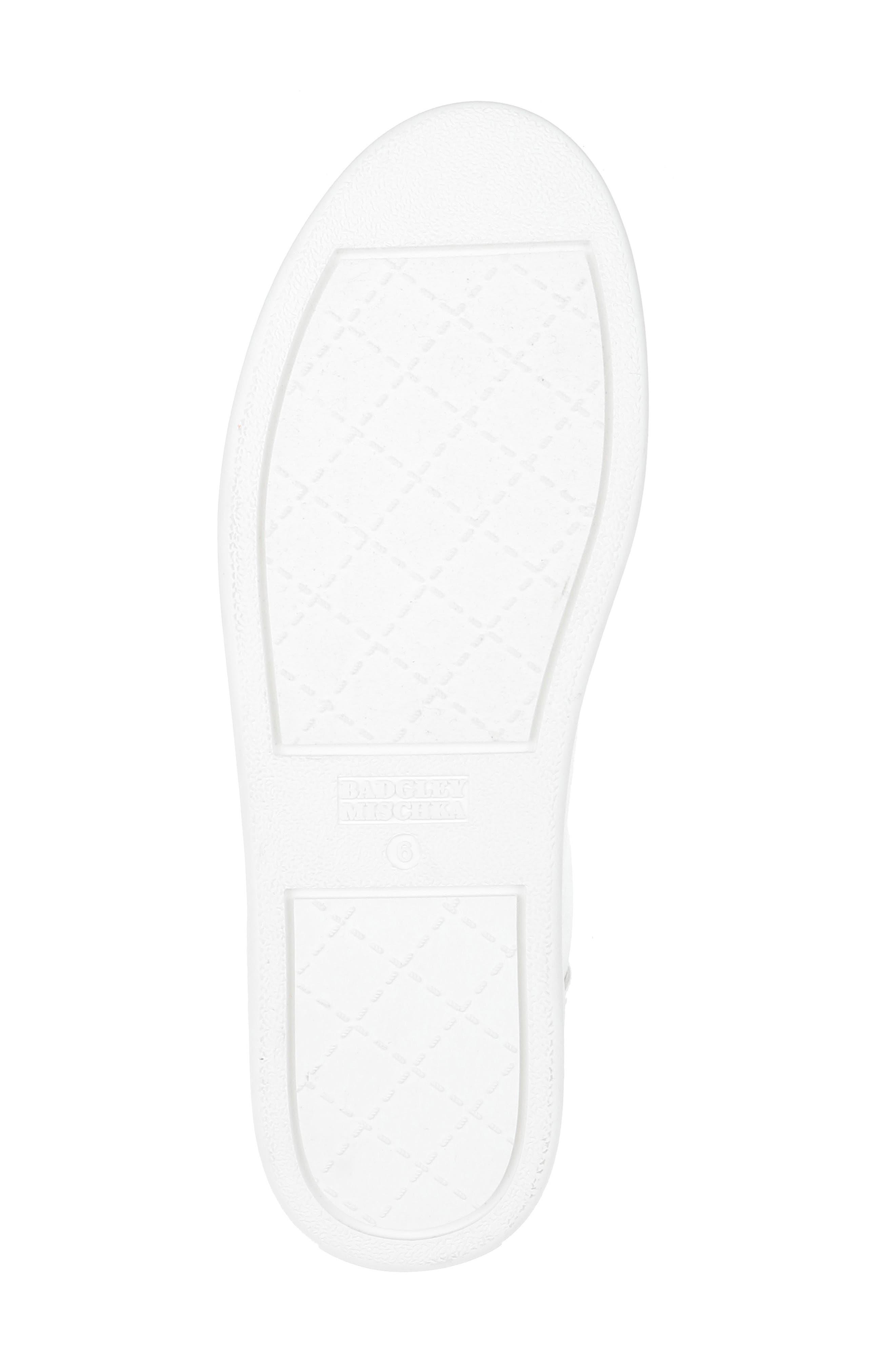 Badgley Mischka Collection Gem Platform Sneaker, Alternate, color, White Satin