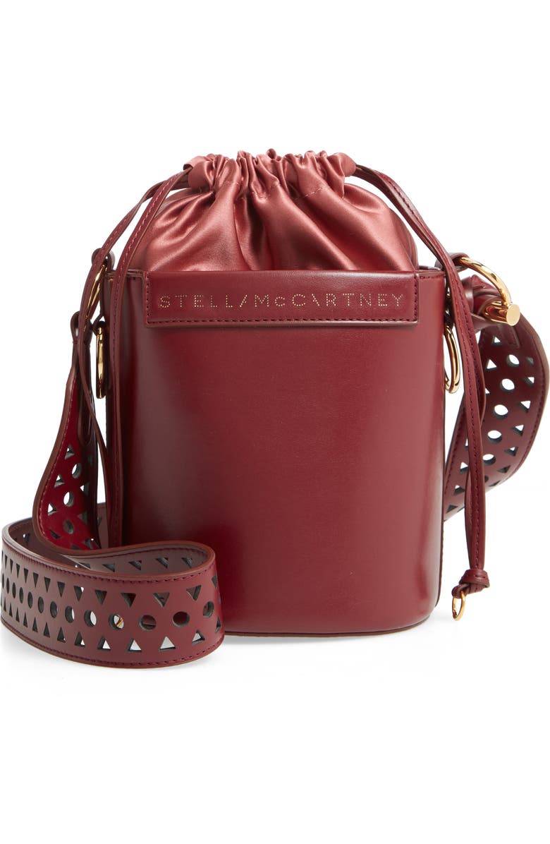 Stella McCartney Small Faux Leather Bucket Bag, Main, color,