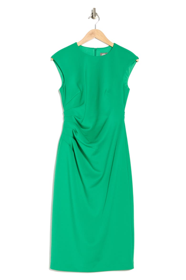 Scuba Midi Dress, Alternate, color, GREEN