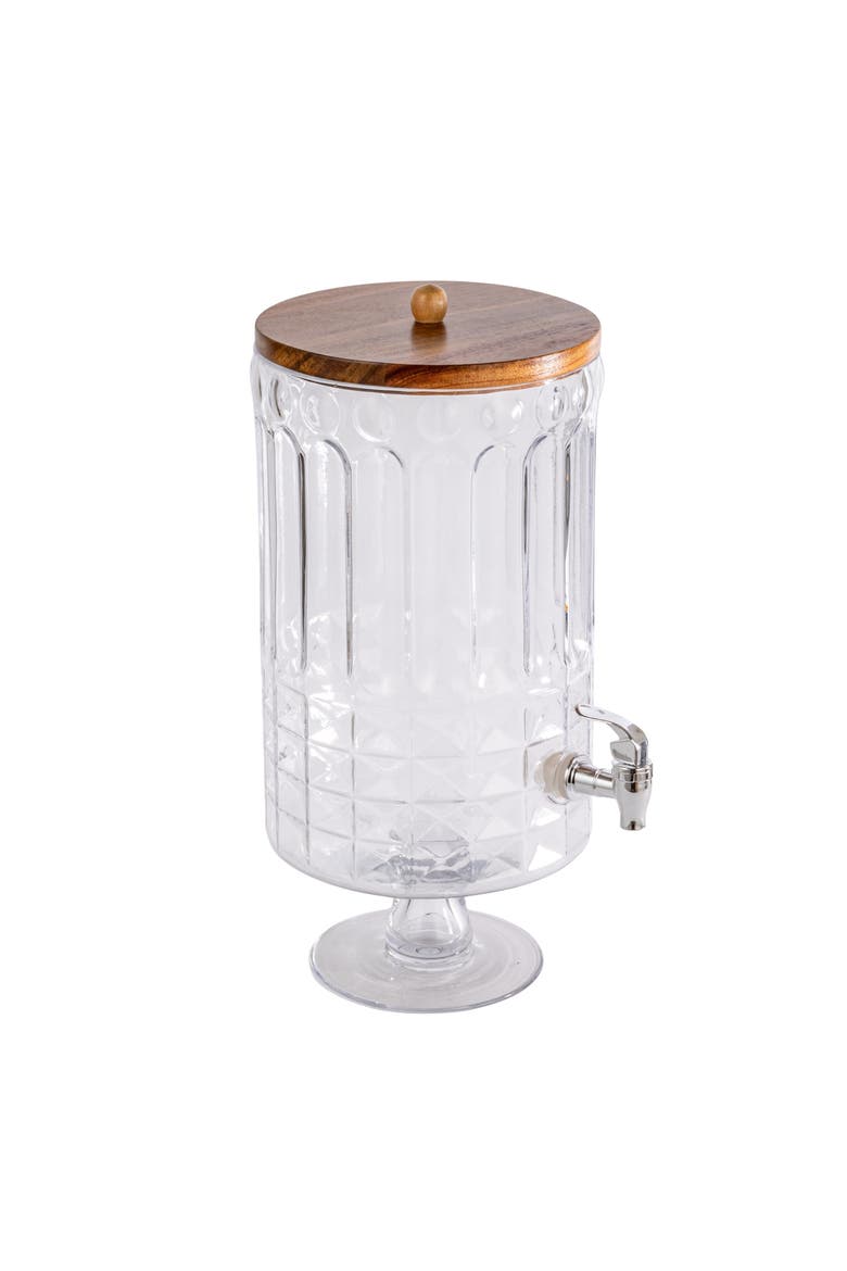 Beverage Dispenser with Spout and Lid, Main, color, Clear