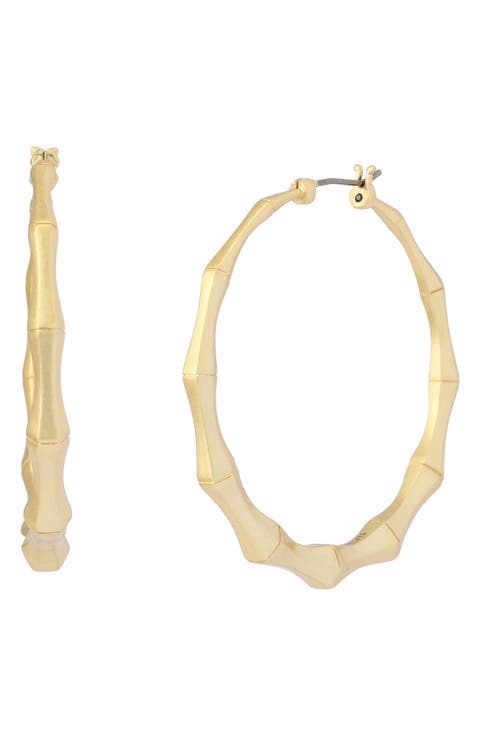 Medium Angular Hoop Earrings