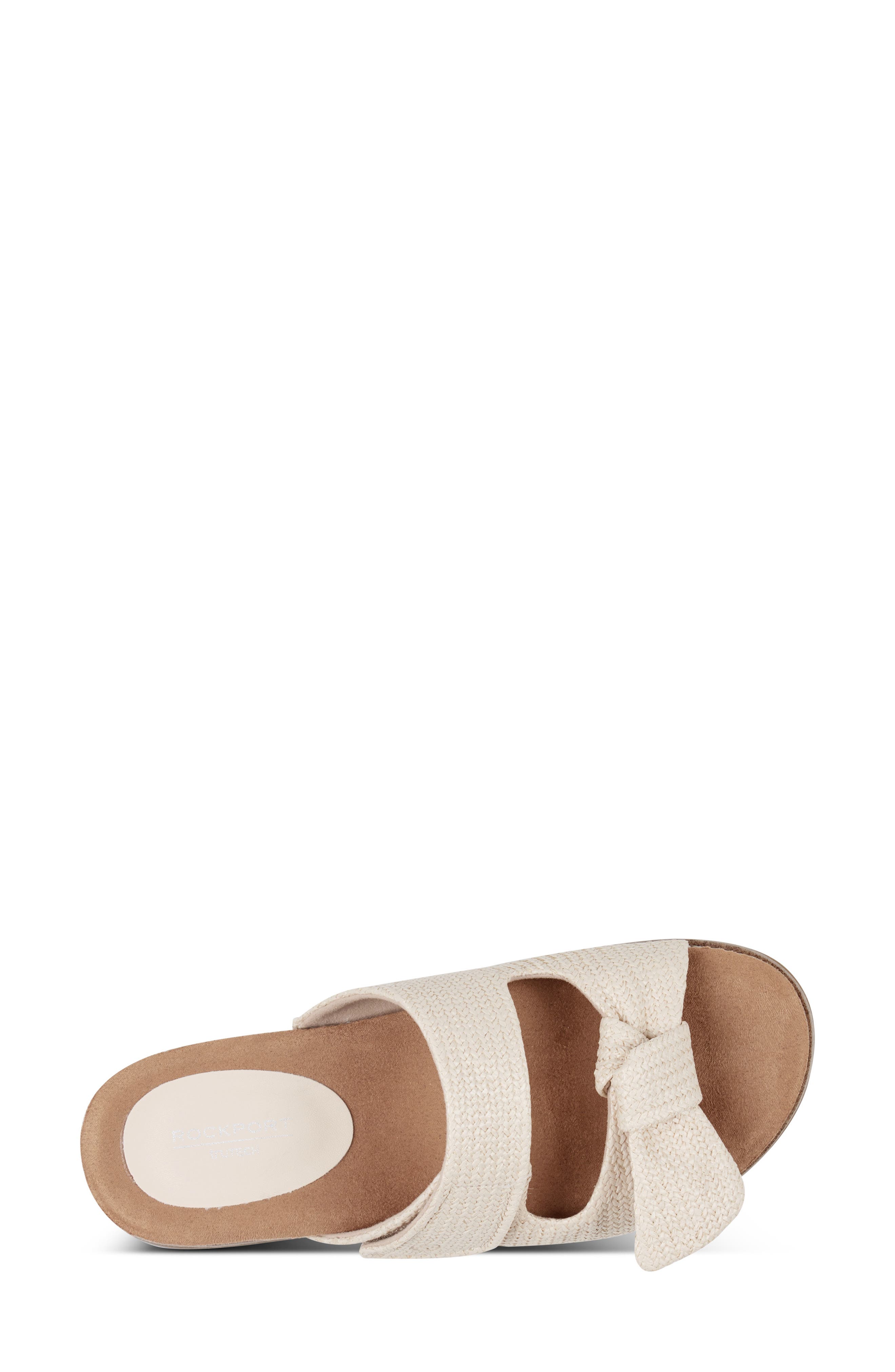 Rockport Zova Slide Sandal, Alternate, color, Light Natural Raffia
