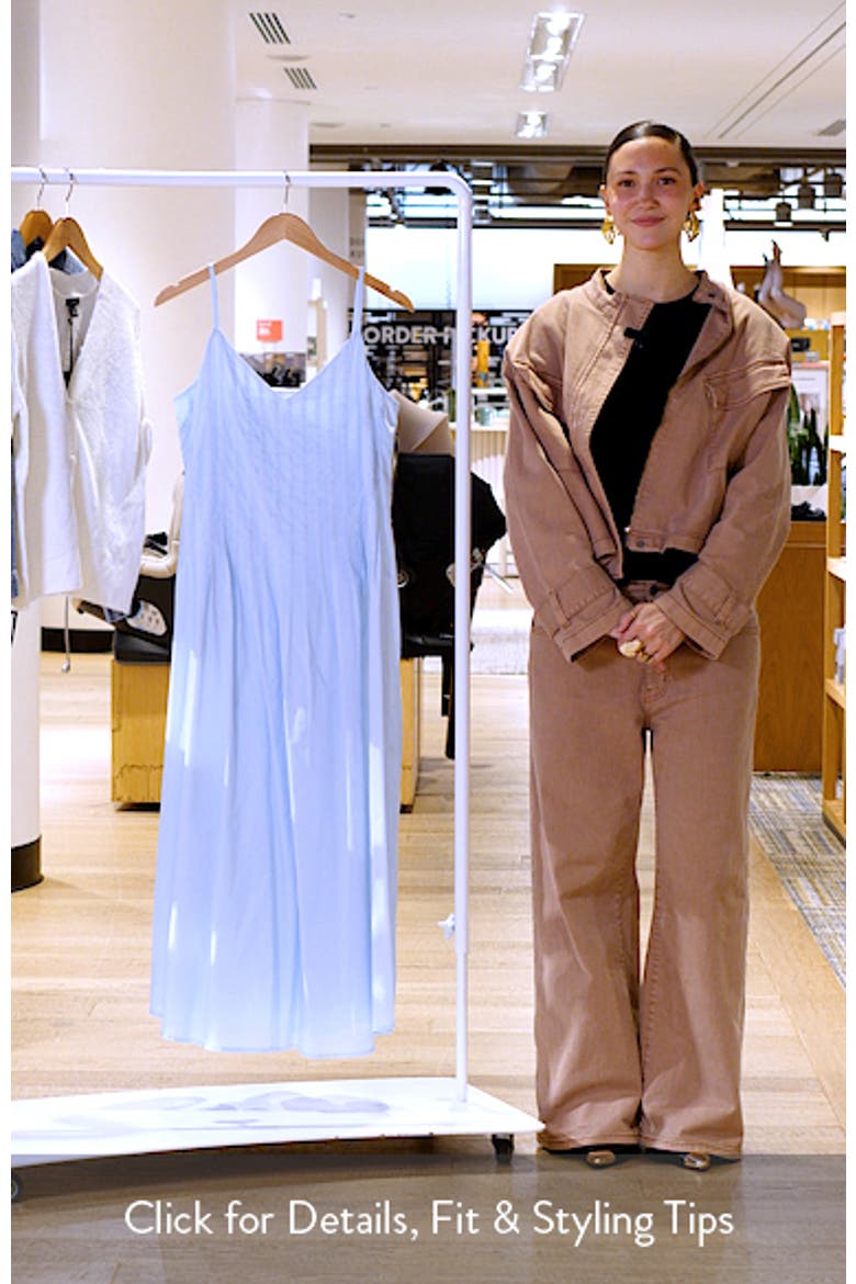 Cami Pintuck Cotton Midi Dress video
