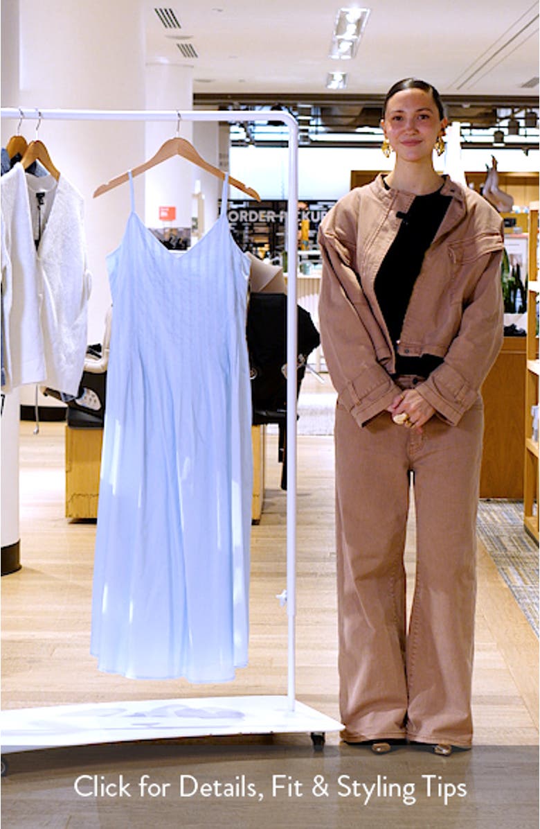 Cami Pintuck Cotton Midi Dress, sales video thumbnail