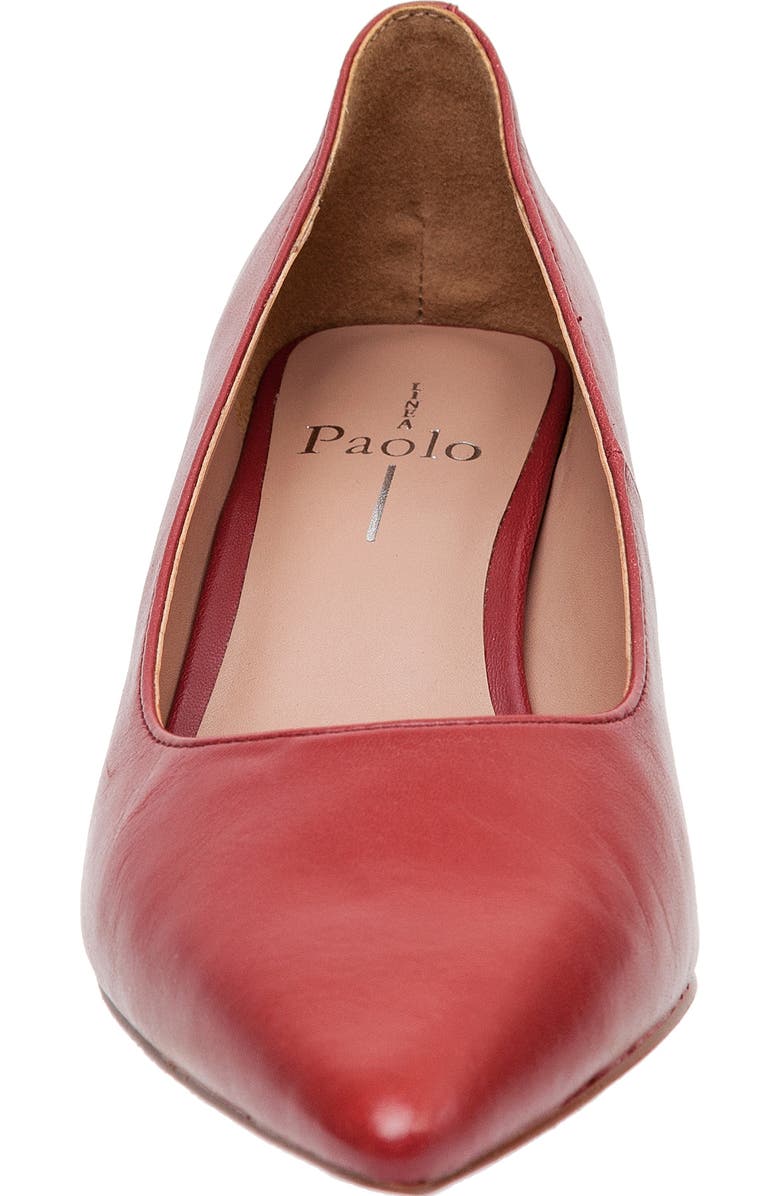 Linea Paolo Bilson Pointed Toe Pump, Alternate, color, Red Nappa