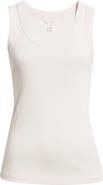 Caslon® Scoop Neck Rib Cotton Tank