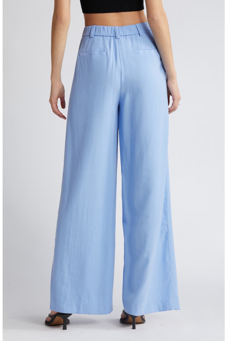 High Waist Wide Leg Trousers, Alternate, color, BLUE HYDRANGEA
