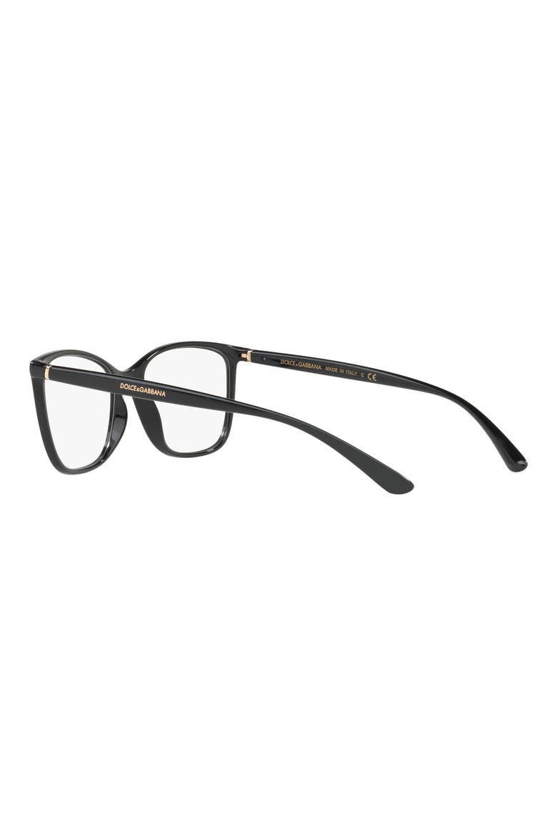54mm Rectangular Optical Glasses, Alternate, color, BLACK