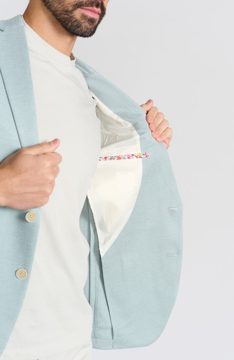 SAVILE ROW CO Green Knit Blazer, Alternate, color, Green