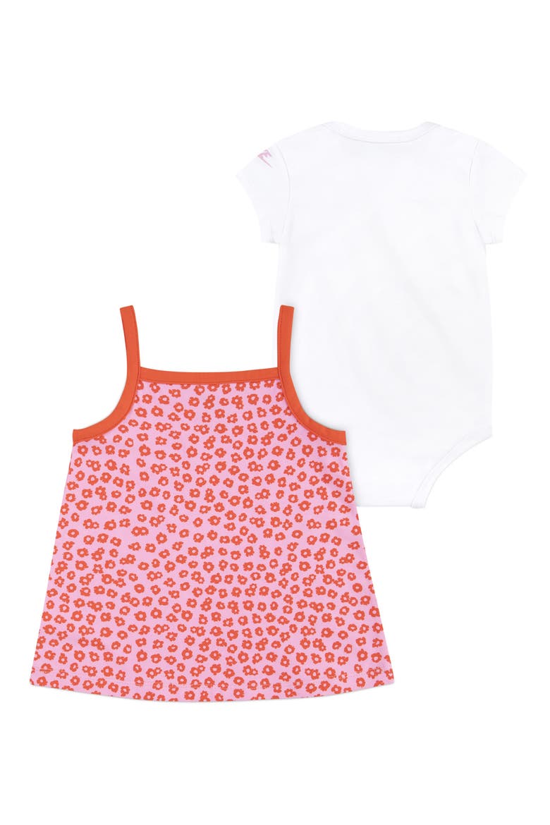 Allover Print Tank Dress & Tee Set, Alternate, color, PINK RISE