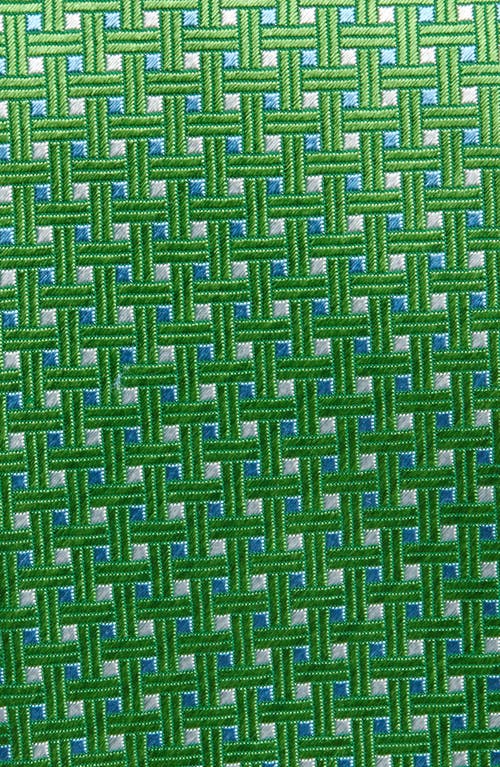 David Donahue Silk Jacquard Tie In Grass