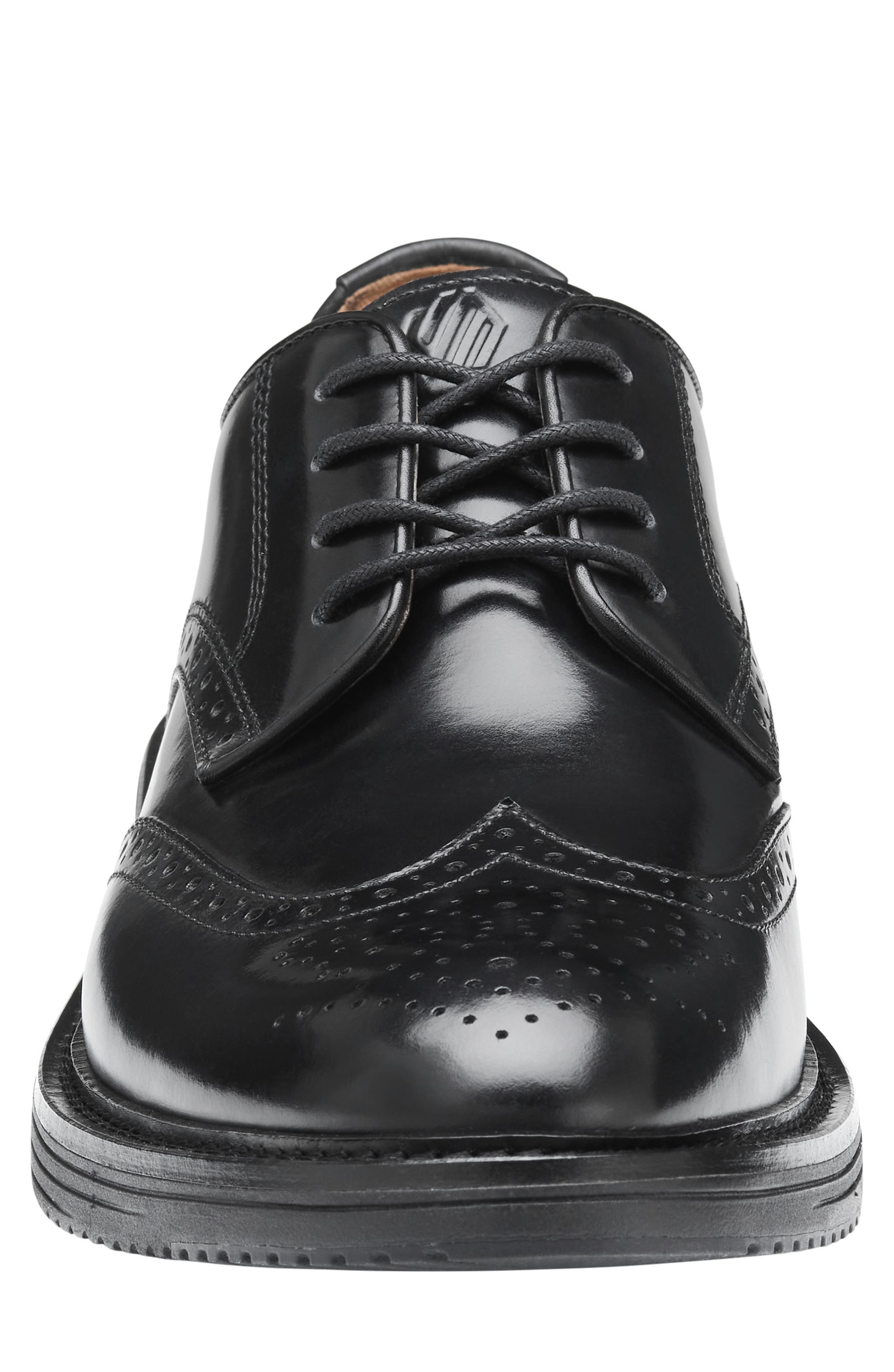Johnston & Murphy Upton Wingtip Derby, Alternate, color, Black/ Black Full Grain