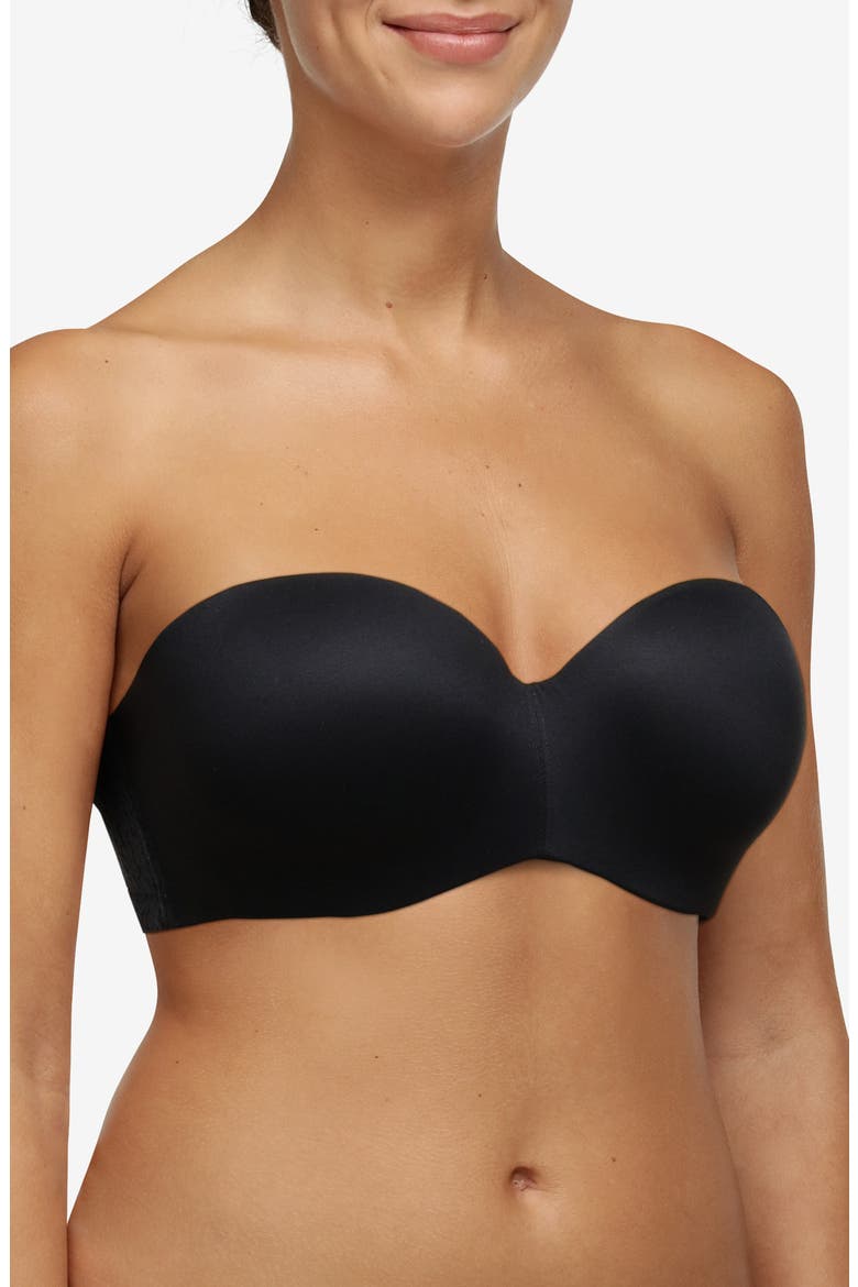 Norah Padded Strapless Underwire Bra, Main, color, BLACK